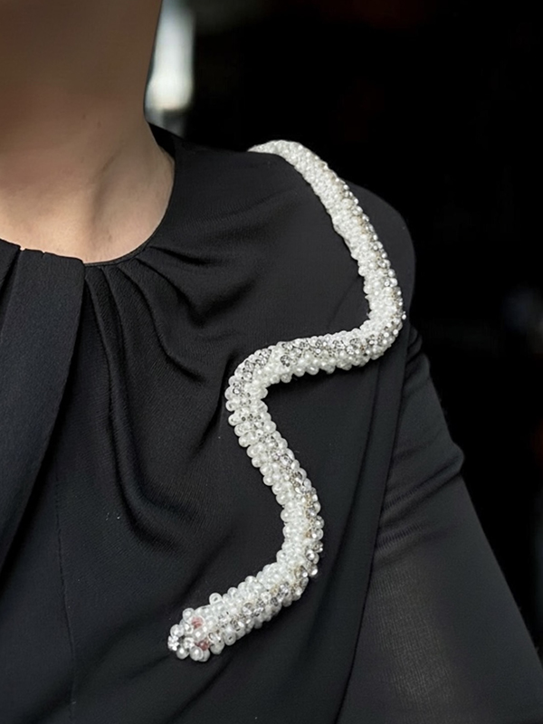 Snake Charmer Beaded Trim Applique